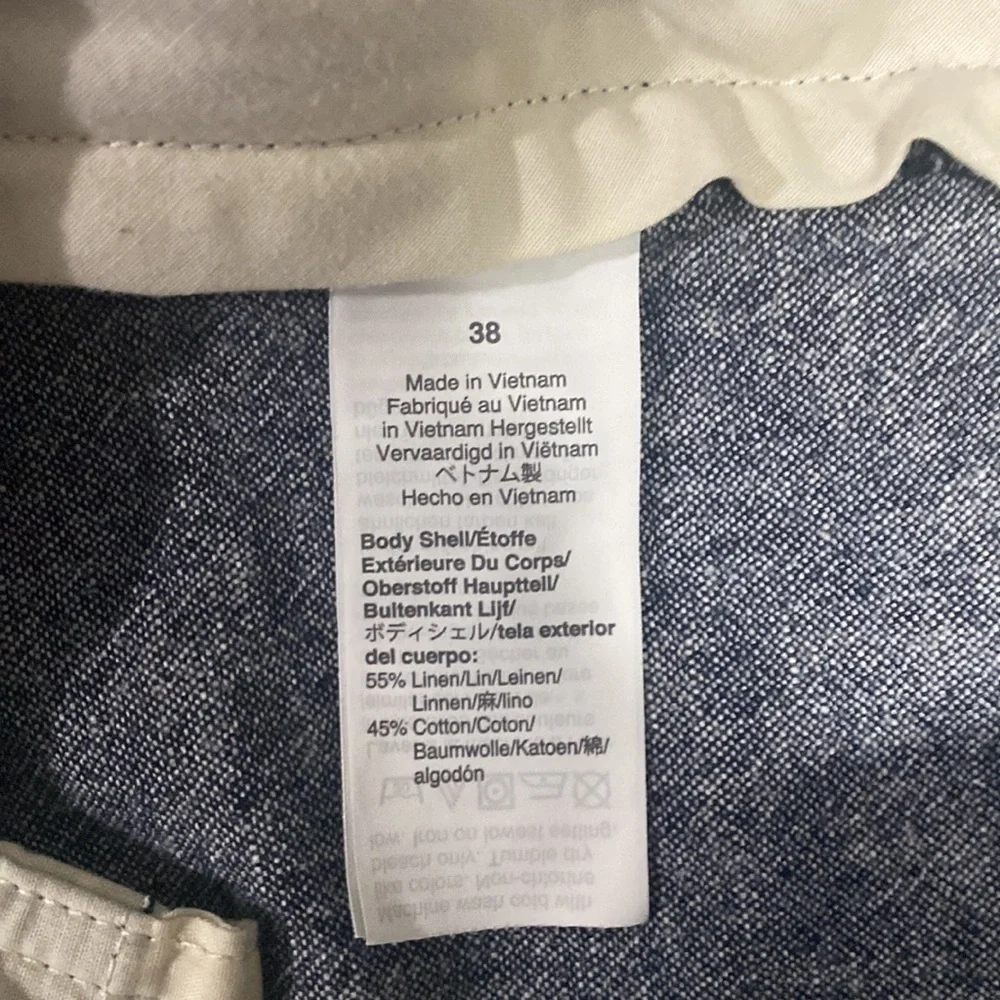 J. Crew Blue Flat Front Shorts Linen &‎ Cotton Blend
